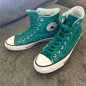 Converse High Top Sneakers - Teal and White